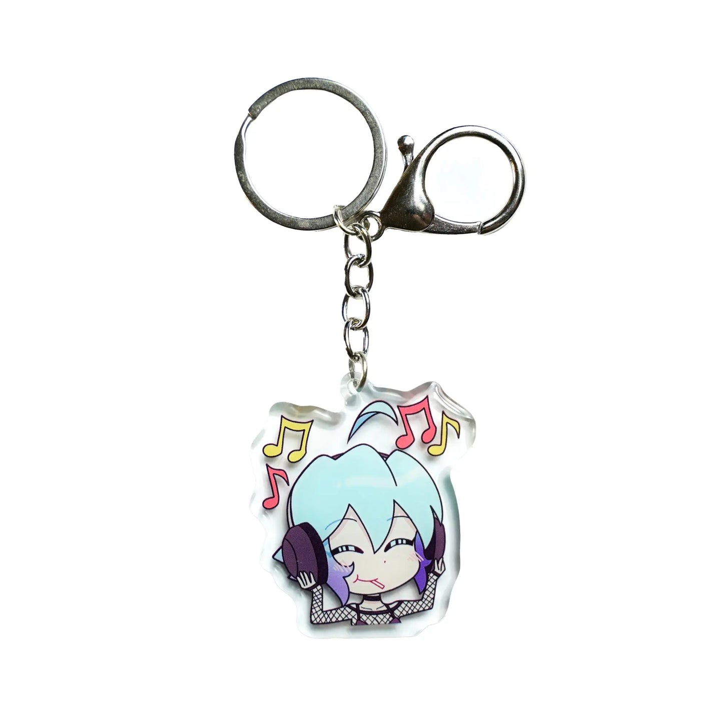Tsuki Headphones Keychain Anime Night